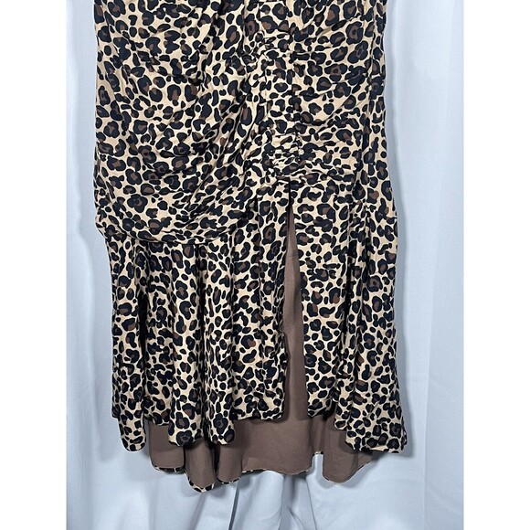 Jonathan Simkhai One Shoulder Leopard Print Dress Size 10 - Picture 8 of 16